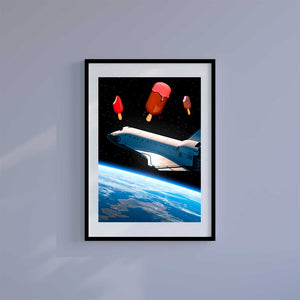 Large (A2) 16.5" x 23.4" inc Mount-White-Space Lolly - Wall Art Print-Famous Rebel