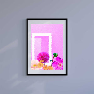 Medium (A3) 11.75" x 16.5" inc Mount-White-Spring Flowers - Wall Art Print-Famous Rebel