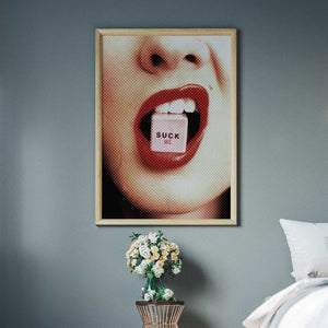 -Suck - Wall Art Print-Famous Rebel