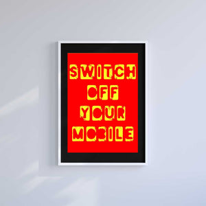 Large (A2) 16.5" x 23.4" inc Mount-Black-Switch it Off- Wall Art Print-Famous Rebel