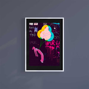 Large (A2) 16.5" x 23.4" inc Mount-Black-Take Me Higher - Wall Art Print-Famous Rebel