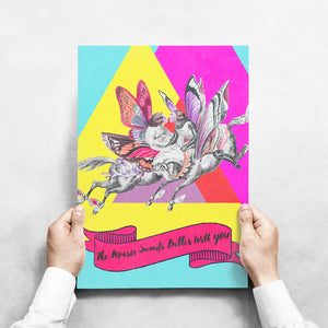 -The music sounds better with you - Wall Art Print-Famous Rebel