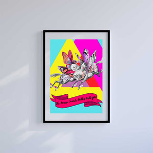 Large (A2) 16.5" x 23.4" inc Mount-White-The music sounds better with you - Wall Art Print-Famous Rebel