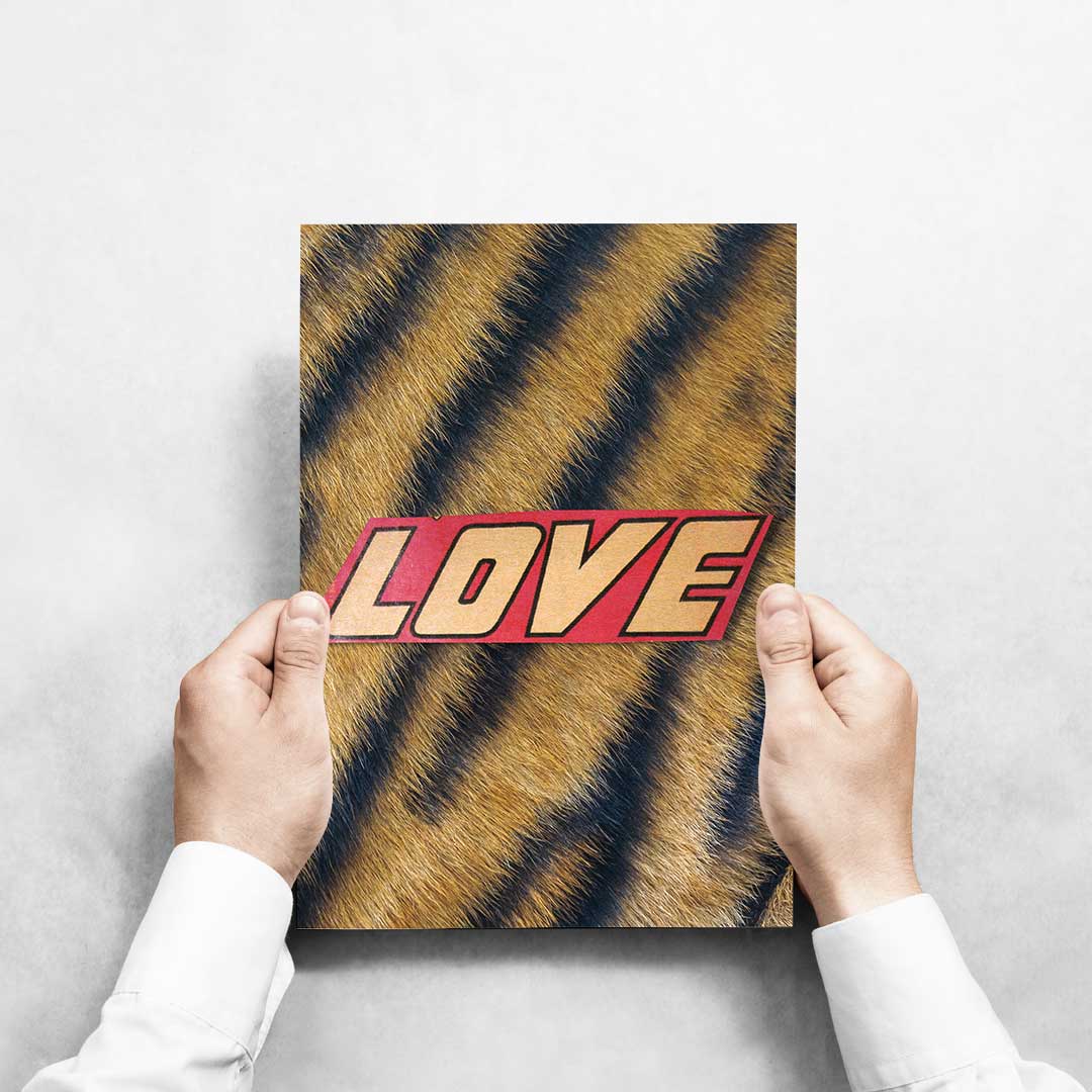 -Tiger Love - Wall Art Print-Famous Rebel