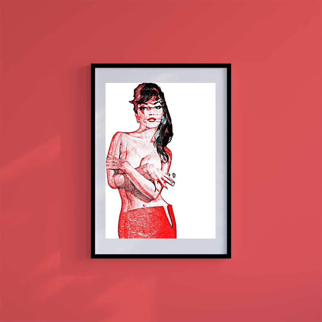 Small 10"x8" inc Mount-White-Topless- Wall Art Print-Famous Rebel