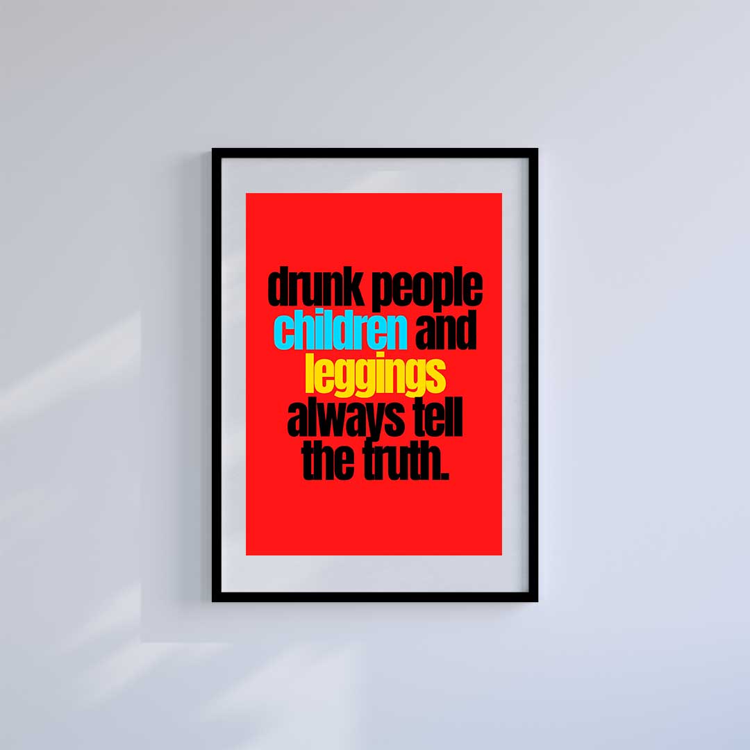 Large (A2) 16.5" x 23.4" inc Mount-White-Truth Hurts- Wall Art Print-Famous Rebel