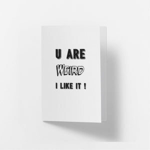 UR Weird - Greetings Card Famous Rebel
