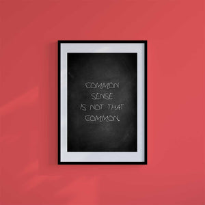 Large (A2) 16.5" x 23.4" inc Mount-White-Uncommon Sense - Wall Art Print-Famous Rebel