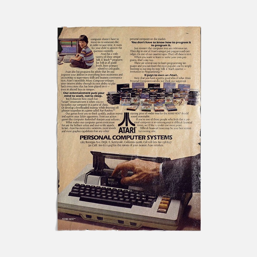 Vintage Ads-Atari- Wooden Poster-Famous Rebel