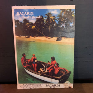 Vintage Ads- Bacardi and Friends - Wooden Poster-Famous Rebel