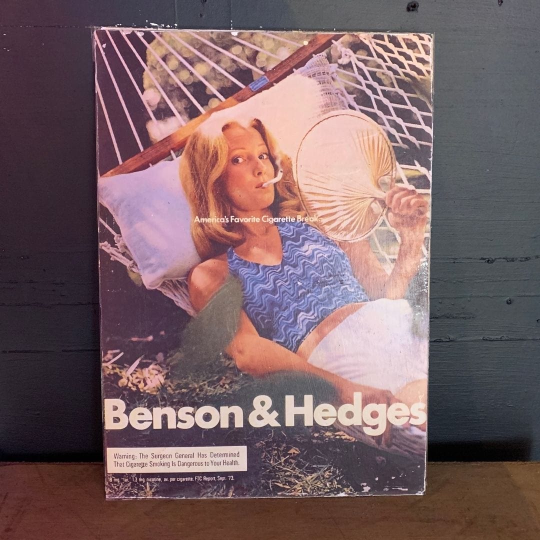 Vintage Ads- Benson & Hedges - Wooden Poster-Famous Rebel