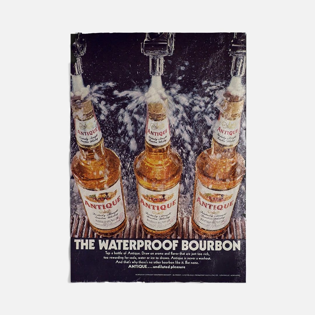 Vintage Ads- Bourbon- Wooden Poster-Famous Rebel