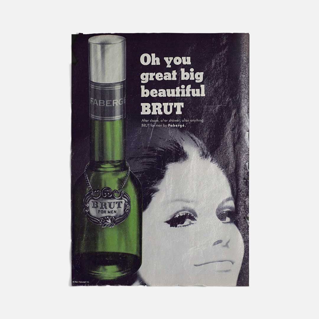 Vintage Ads-Brut - Wooden Poster-Famous Rebel