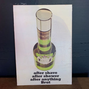 Vintage Ads- Brut - Wooden Poster-Famous Rebel