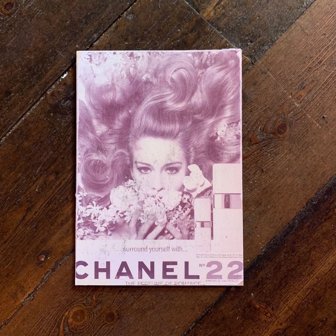 Vintage Ads- Chanel 22 -Wooden Poster-Famous Rebel