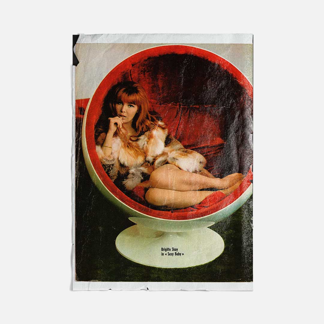 Vintage Ads-Eggchair - Wooden Poster-Famous Rebel
