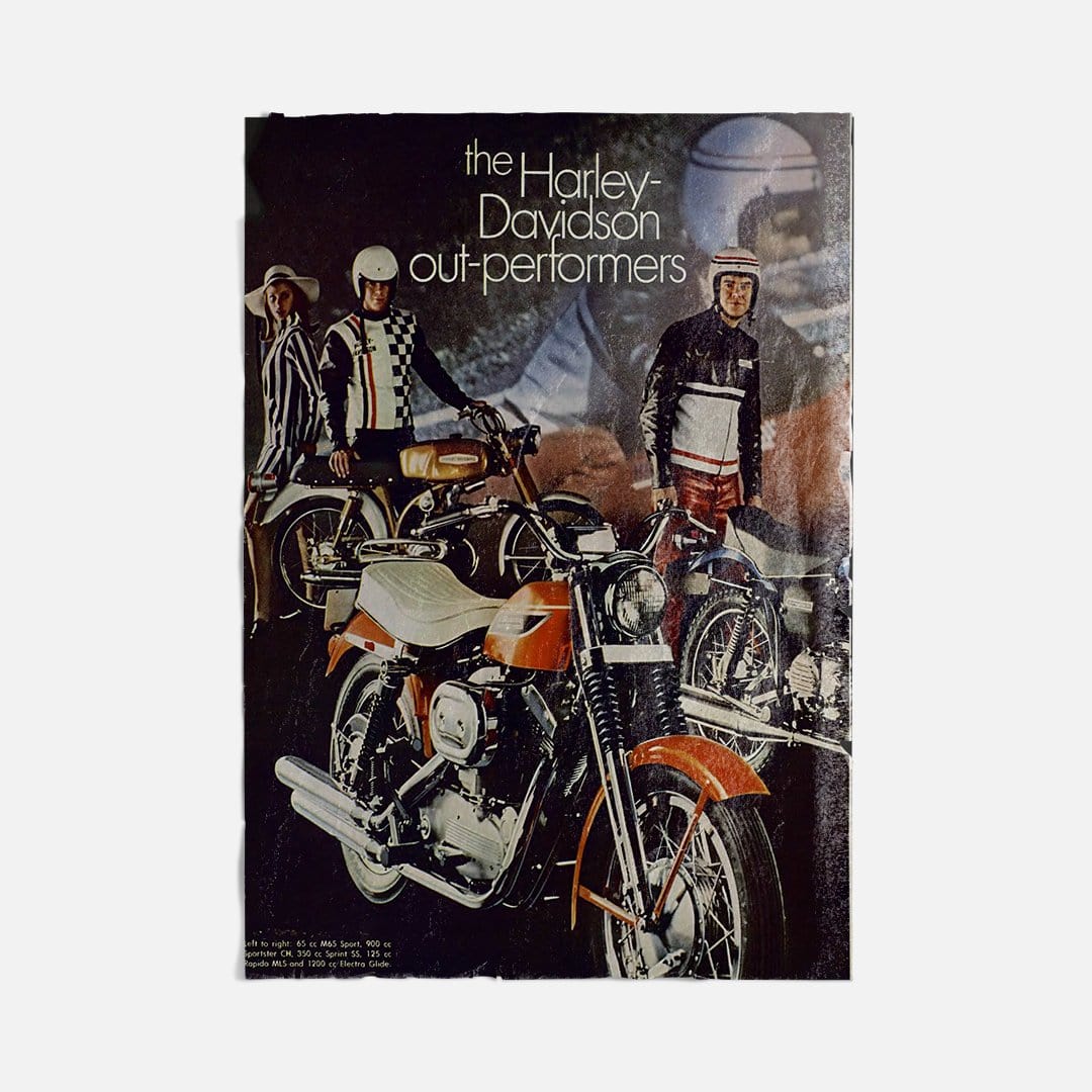 Vintage Ads- Harley Davidson Performers- Wooden Poster-Famous Rebel