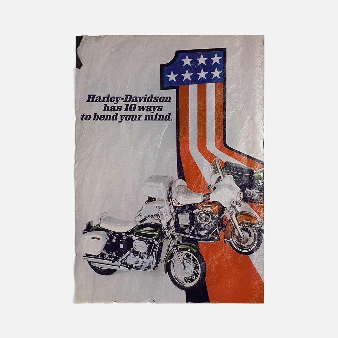 Vintage Ads- Harley Davidson - Wooden Poster-Famous Rebel