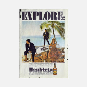 Vintage Ads- Heublein - Wooden Poster-Famous Rebel