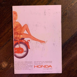 Vintage Ads-Honda Legs- Wooden Poster-Famous Rebel