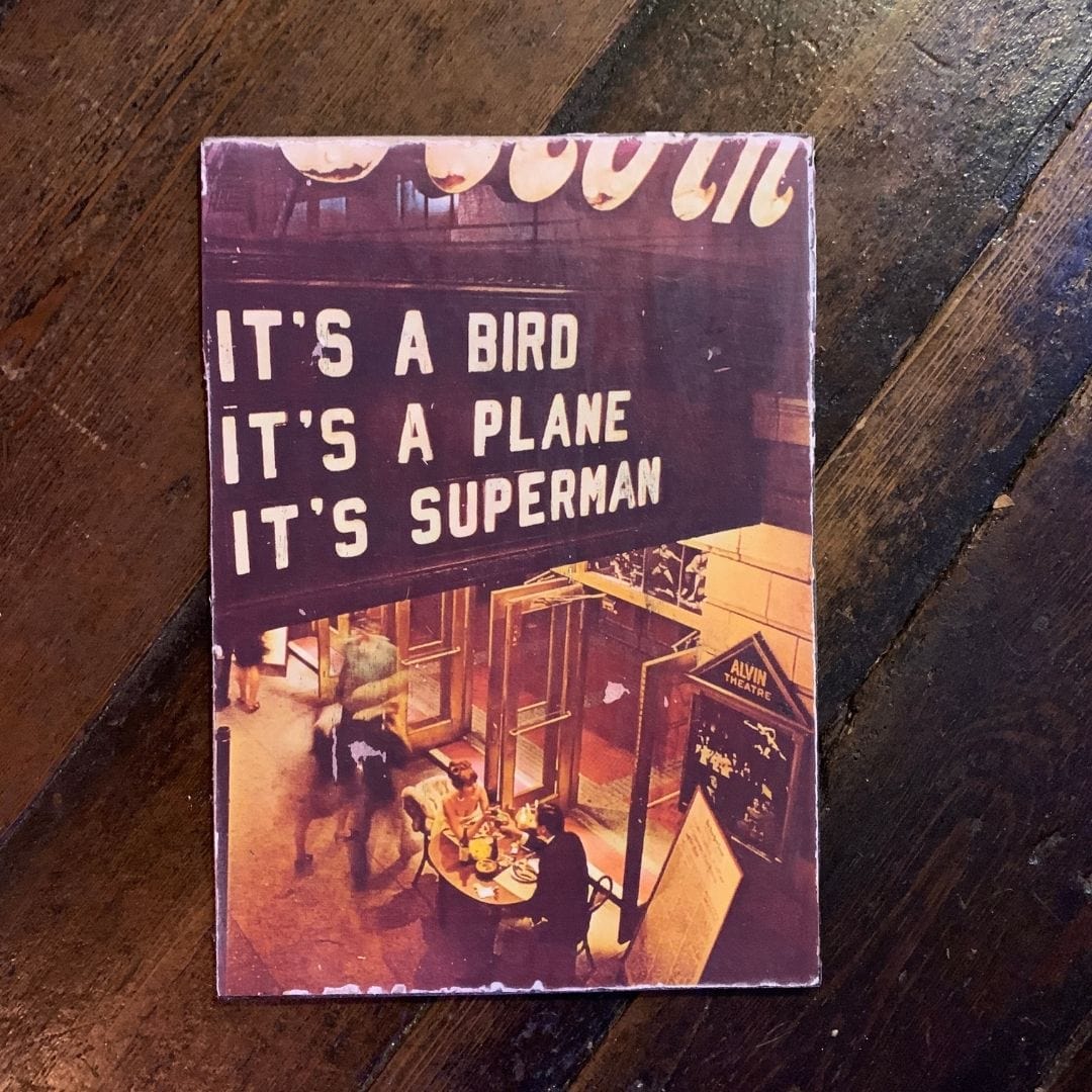 Vintage Ads- It's a Bird, It's a Plane, It's Superman - Wooden Poster-Famous Rebel