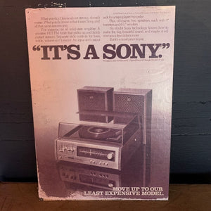 Vintage Ads- It's a Sony - Wooden Poster-Famous Rebel