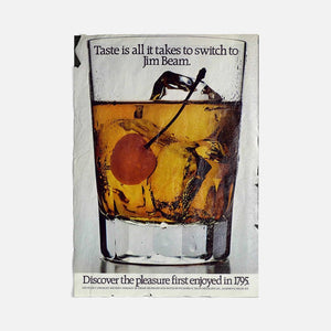 Vintage Ads- Jim Beam - Wooden Poster-Famous Rebel