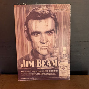 Vintage Ads- Jim Beam - Wooden Poster-Famous Rebel