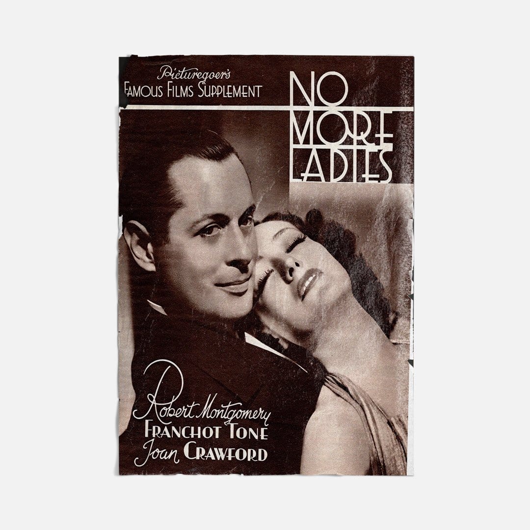 Vintage Ads- Joan Crawford- Wooden Poster-Famous Rebel