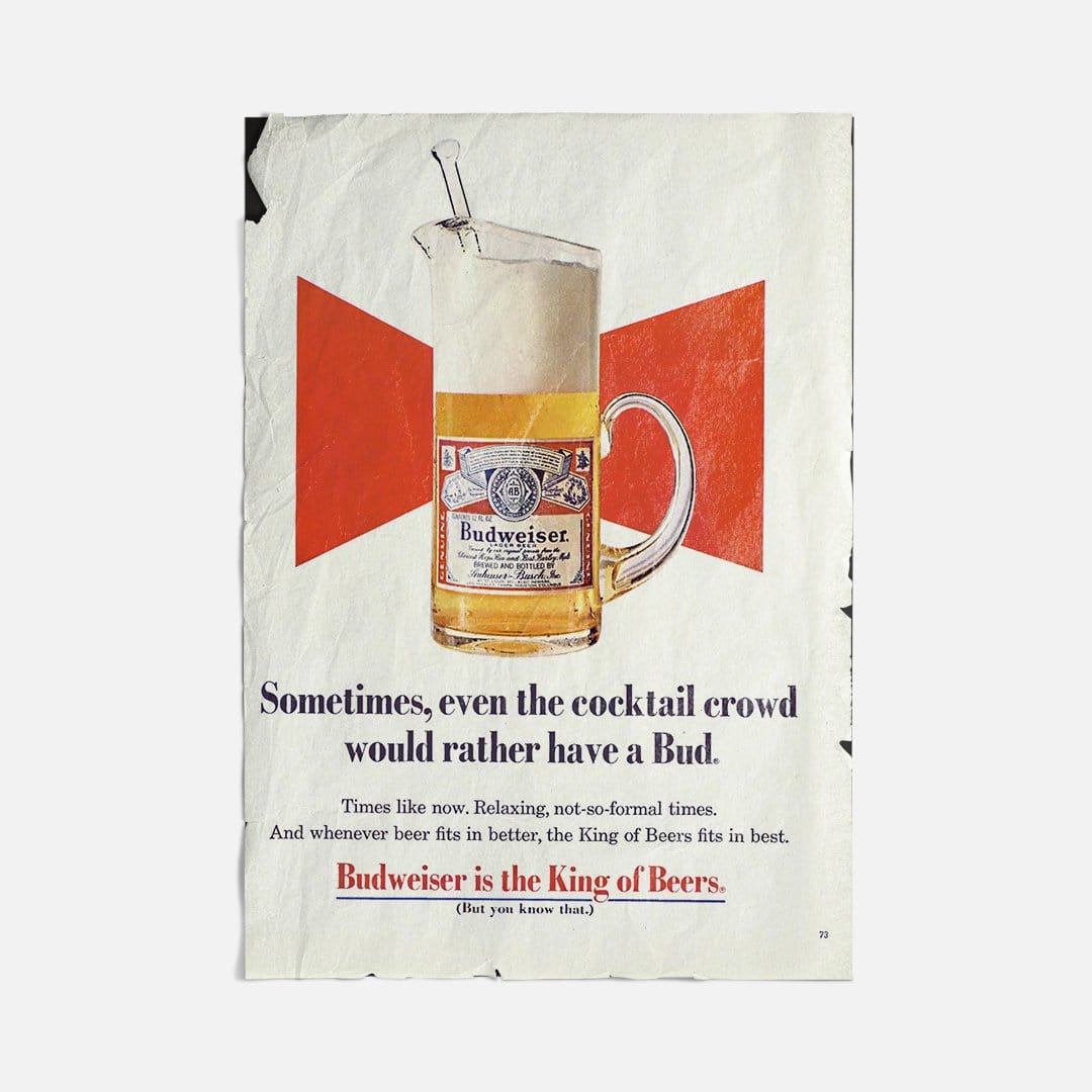 Vintage Ads- King Of Beers- Wooden Poster-Famous Rebel