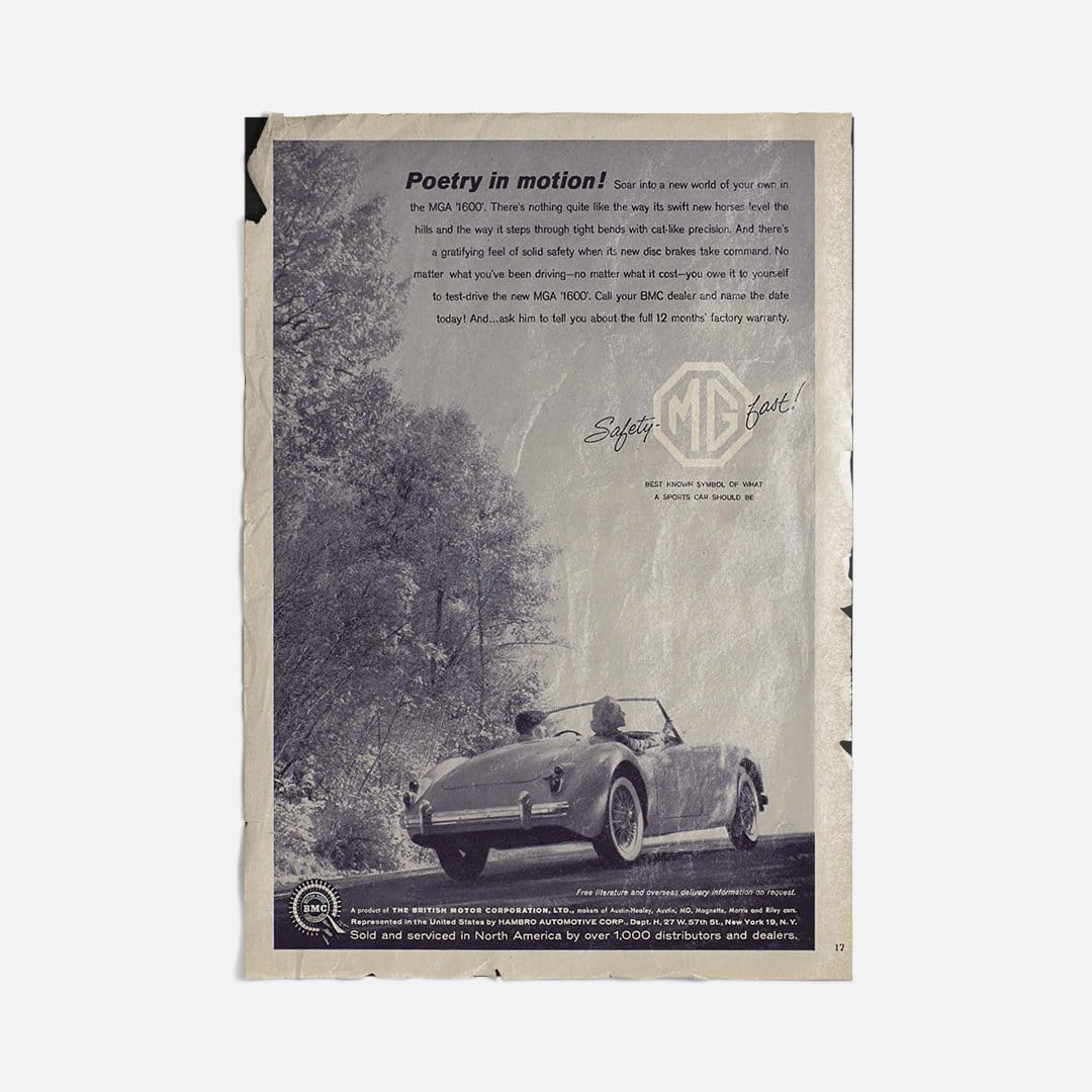 Vintage Ads- MG- Wooden Poster-Famous Rebel