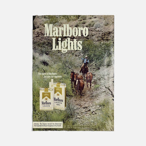 Vintage Ads- Marlboro Lights- Wooden Poster-Famous Rebel