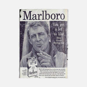 Vintage Ads- Marlboro smooth- Wooden Poster-Famous Rebel