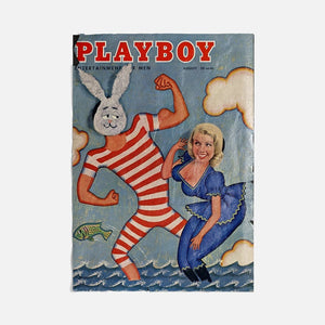 Vintage Ads- Playboy August 57- Wooden Poster-Famous Rebel