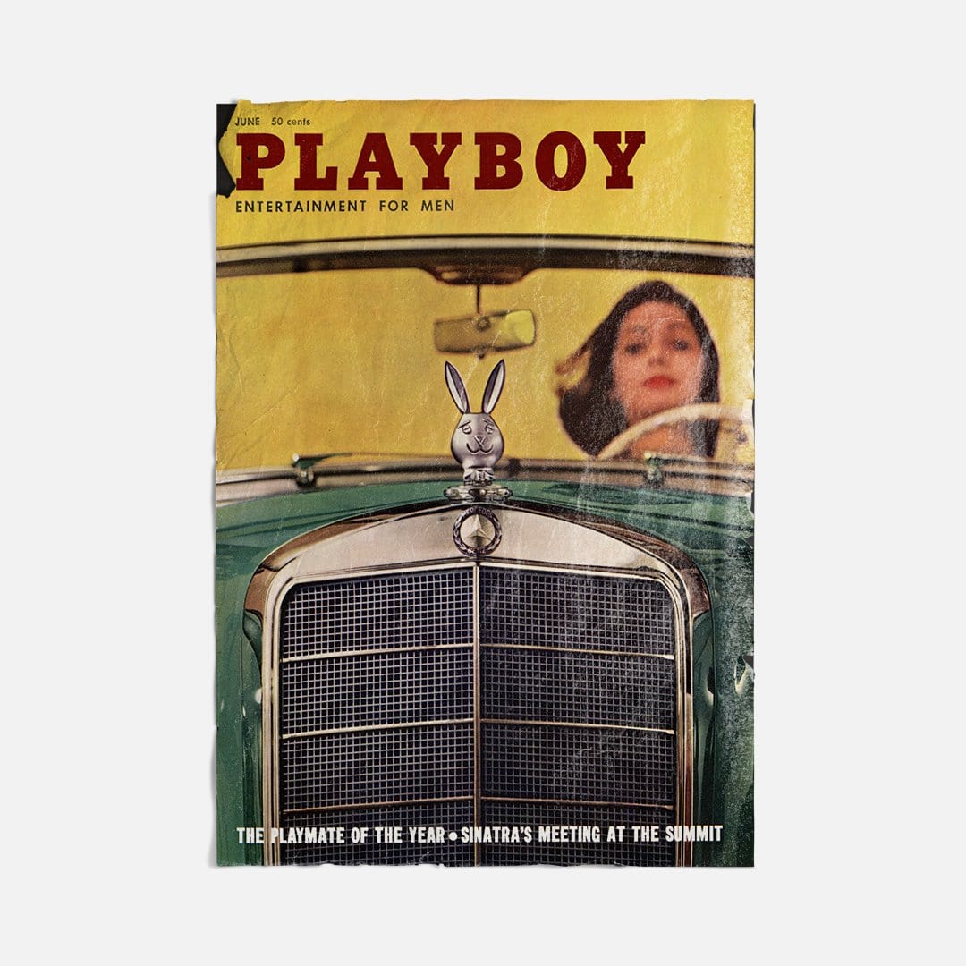 Vintage Ads- Playboy June 60- Wooden Poster-Famous Rebel