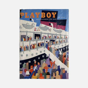 Vintage Ads- Playboy May- Wooden Poster-Famous Rebel