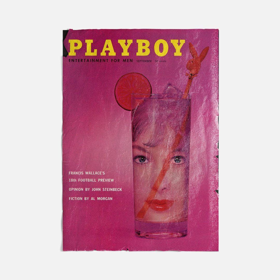 Vintage Ads- Playboy Sept 57- Wooden Poster-Famous Rebel