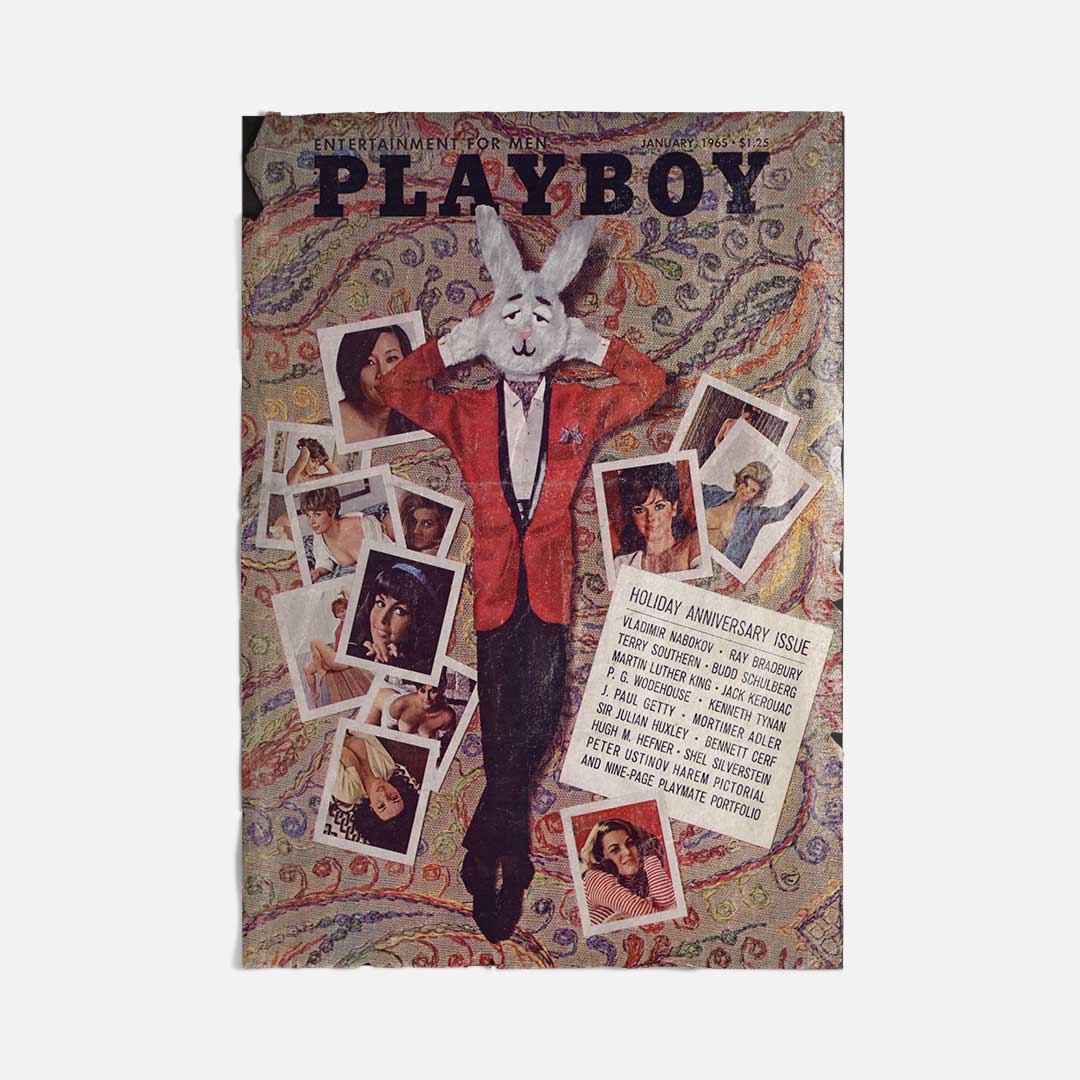Vintage Ads- Playboy - Wooden Poster-Famous Rebel