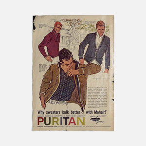 Vintage Ads- Puritan- Wooden Poster-Famous Rebel