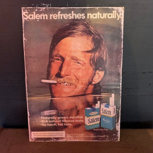 Vintage Ads- Salem Refreshes Naturally - Wooden Poster-Famous Rebel