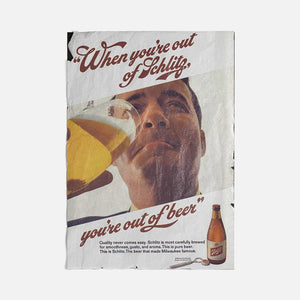 Vintage Ads- Schlitz Beer- Wooden Poster-Famous Rebel