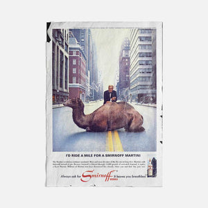 Vintage Ads-Smirnoff Camel- Wooden Poster-Famous Rebel