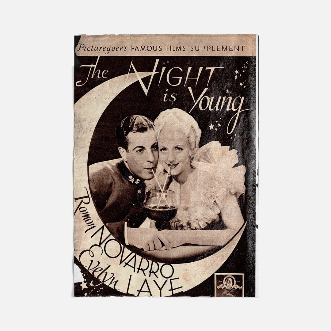 Vintage Ads- The Night Is Young- Wooden Poster-Famous Rebel
