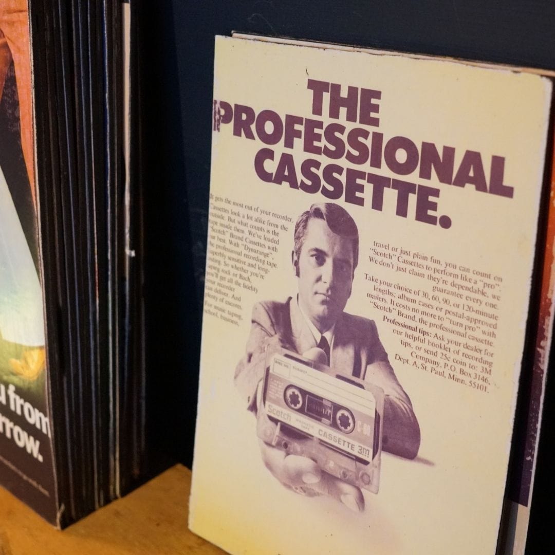 Vintage Ads- The Professional Cassette- Wooden Poster-Famous Rebel