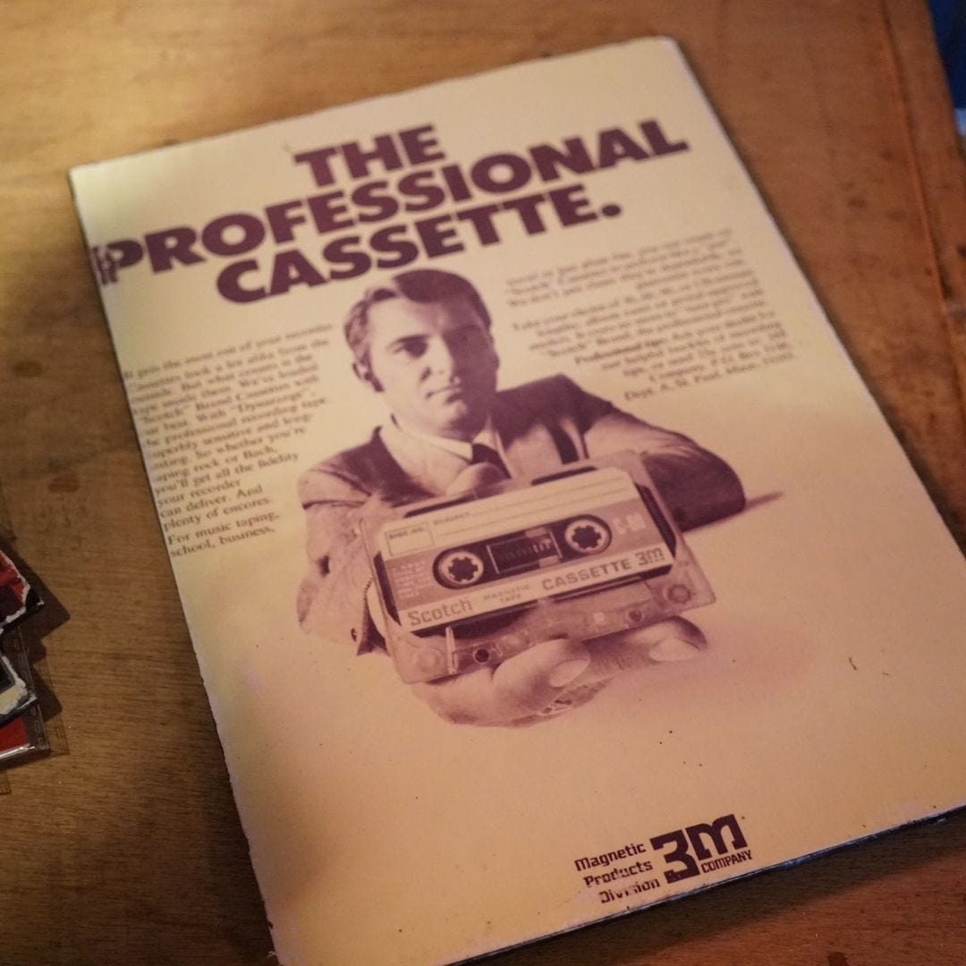 Vintage Ads- The Professional Cassette- Wooden Poster-Famous Rebel