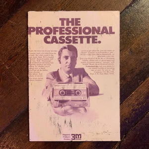 Vintage Ads- The Professional Cassette - Wooden Poster-Famous Rebel