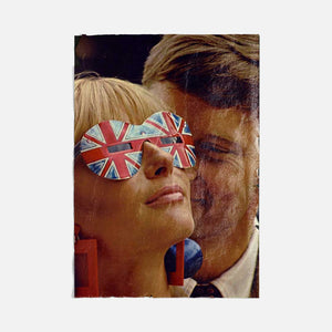 Vintage Ads-Union Jack Glasses- Wooden Poster-Famous Rebel
