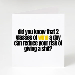 Wine a Day-Notecard Famous Rebel