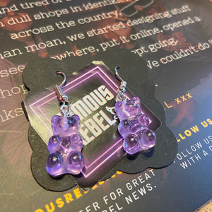 Y2K Jewellery- Gummie Bears-Drop Down Earrings