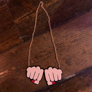 Y2K Jewellery- Knuckles Necklace-Famous Rebel